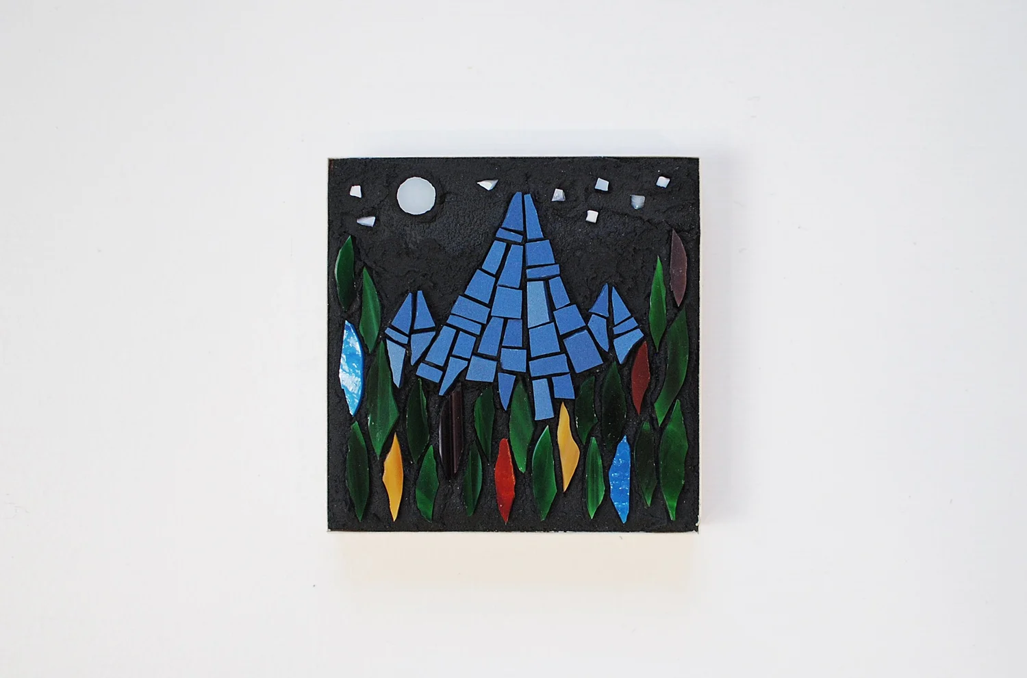 Mountain Landscape mosaic wall or shelf art — Phoenix Handcraft